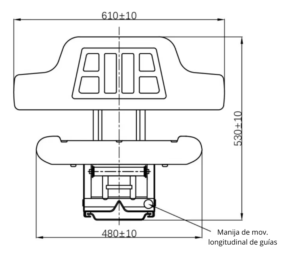 Asiento De Tractor Universal John Deere / Pauny / Massey 006 Negro